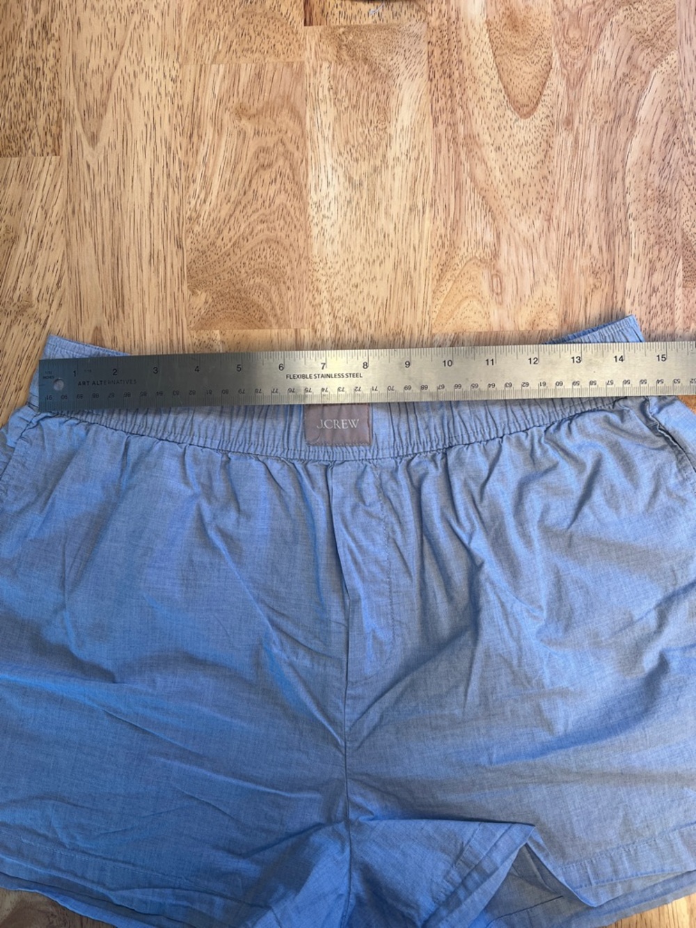 J Crew Shirt and Shorts Pajama Set Top Large Bottoms Medium Blue 100% Cotton - Picture 15 of 16